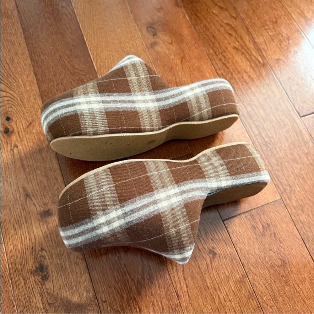 COCONUTS BELLA PLATFORM CLOG Plaid Brown Slip-On S - Picture 4 of 5